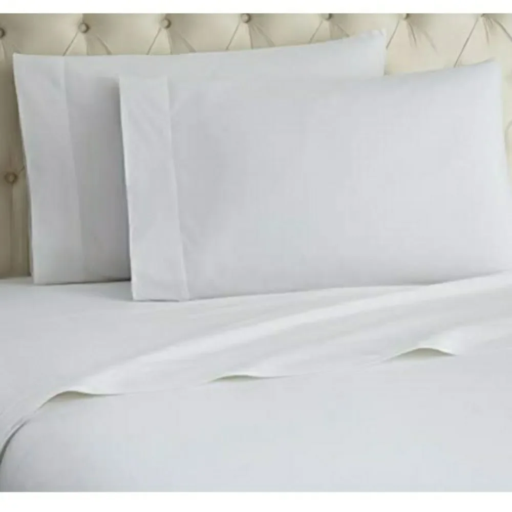 Shavel White Micro Flannel Solid Sheet Set Twin